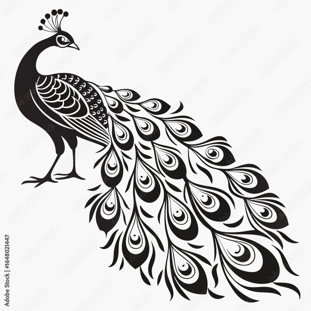 Fototapeta premium peacock vector illustration