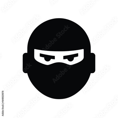 Stealthy Silhouette A Mysterious Masked Figure's Enigmatic Gaze