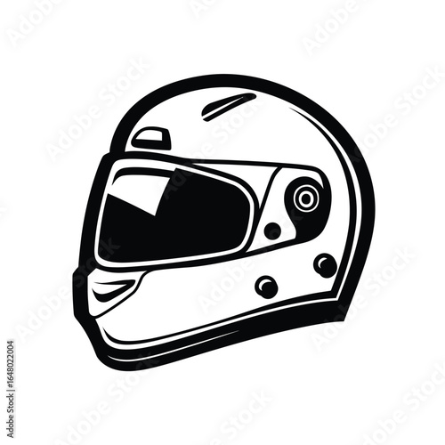Sleek and robust protective headgear for enthusiasts, symbolizing speed, safety, and the thrill of the open road.