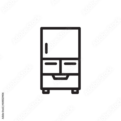 シンプルな冷蔵庫のアイコン