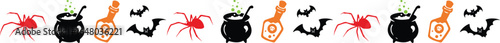 halloween icons in pattern vector