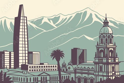 Santiago, Chile – Chile’s capital, set against the backdrop of the Andes.
