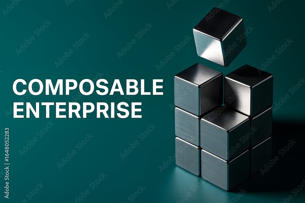 Obraz premium Composable Enterprise Vision for Business Agility and Modular IT Architecture