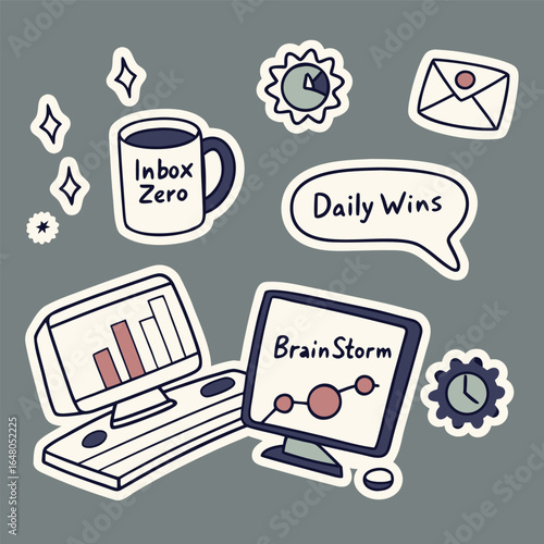 High converting vector sticker sheet design with cmyk and rgb color options for versatile printing and digital use