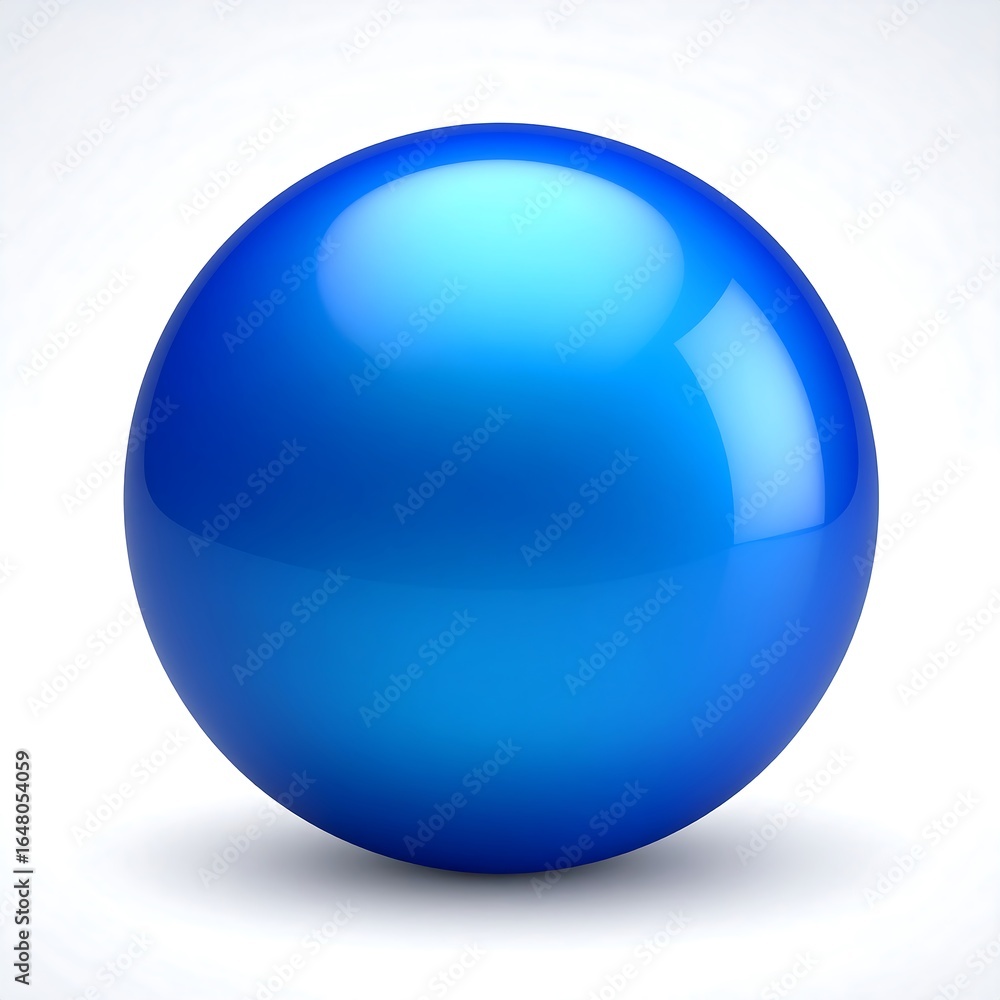 Glossy blue sphere on white background Glossy blue sphere on white background