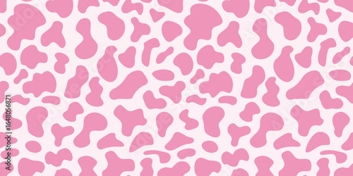 Wallpaper Mural Cow print pink vector seamless cow pattern design. Abstract seamless cow animal skin for girls repeat background Torontodigital.ca