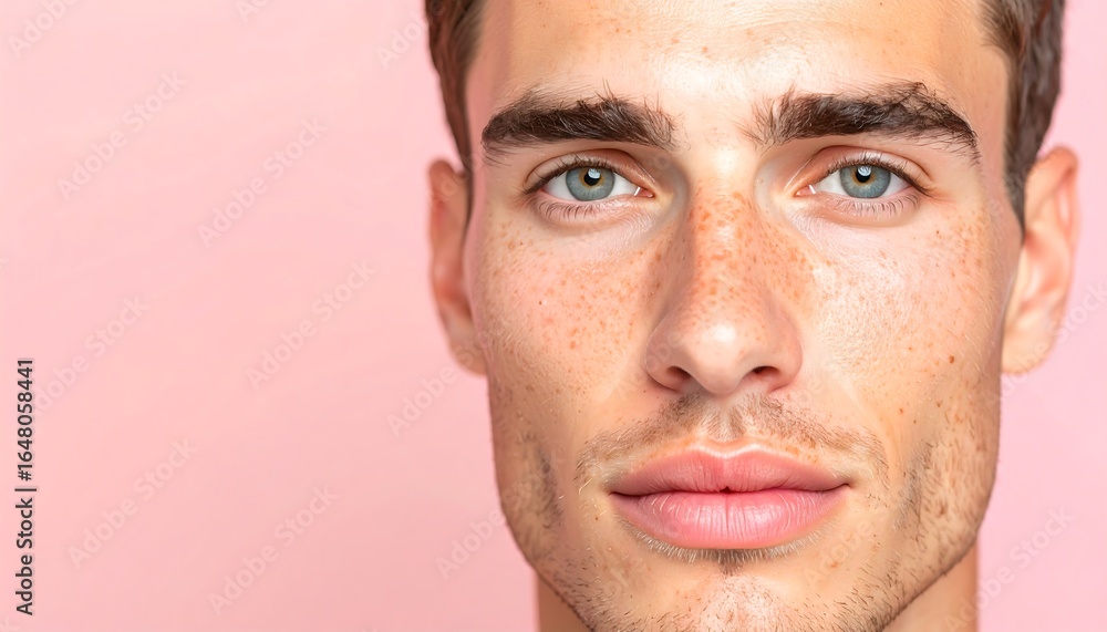 Close-up portrait of a man's face Close-up portrait of a man's face
