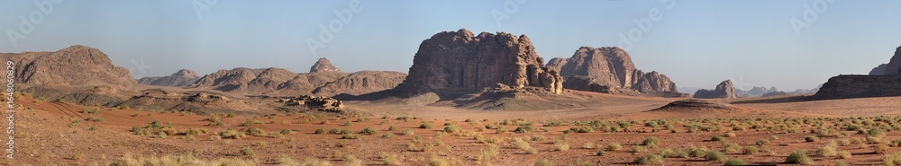 Desert Mountains and Rocky Landscape in Wadi Rum, Jordan. Desert Mountains and Rocky Landscape in Wadi Rum, Jordan.