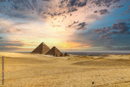 Egyptian pyramids in Giza a wonder of the world