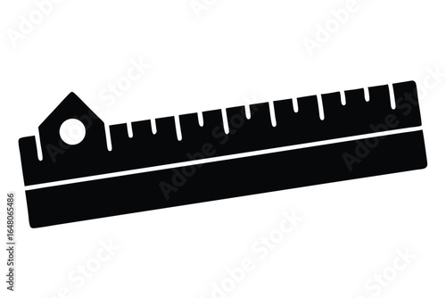 Black TSquare Ruler with Increments Displayed, for Precise Measuring and Drafting