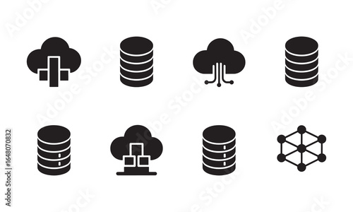 Club Symbol Silhouette Icons for Casino and Card Games