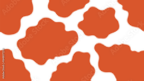 Seamless orange and white cowhide pattern a stylish and vibrant animal print texture for abstract backgrounds and modern farm-inspired designs