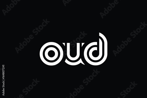 OUD Creative Unique Modern Letter Logo Design. Elegant Monogram Logo Design with Decorative Elements and Typography