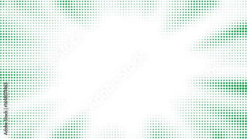 Bright green halftone burst background with dotted radial gradient design creating modern abstract comic style texture for dynamic digital art and creative graphic projects