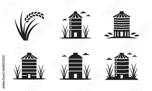 Landmark Building Silhouette Icons Collection