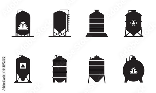 Monument Silhouette Icons for History and Architecture Design