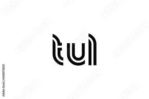 TUL Creative Unique Modern Letter Logo Design. Elegant Monogram Logo Design with Decorative Elements and Typography