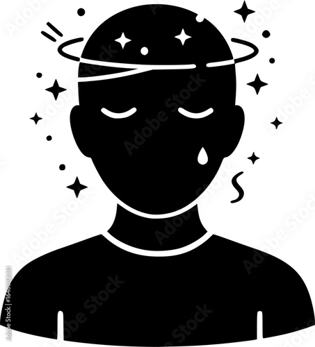 European Migraine Day of Action - Solid Black Silhouette Vector EPS Collection