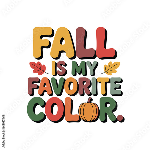 Fall colors season graphic design, autumn feeling