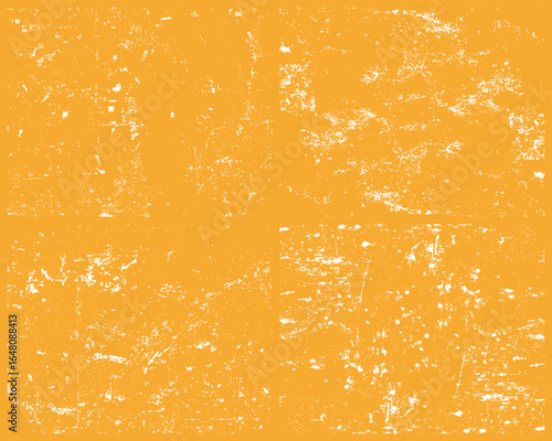 Golden-yellow background with a distressed texture featuring white speckles and worn patterns, evokes a vintage or aged appearance for graphic design elements.