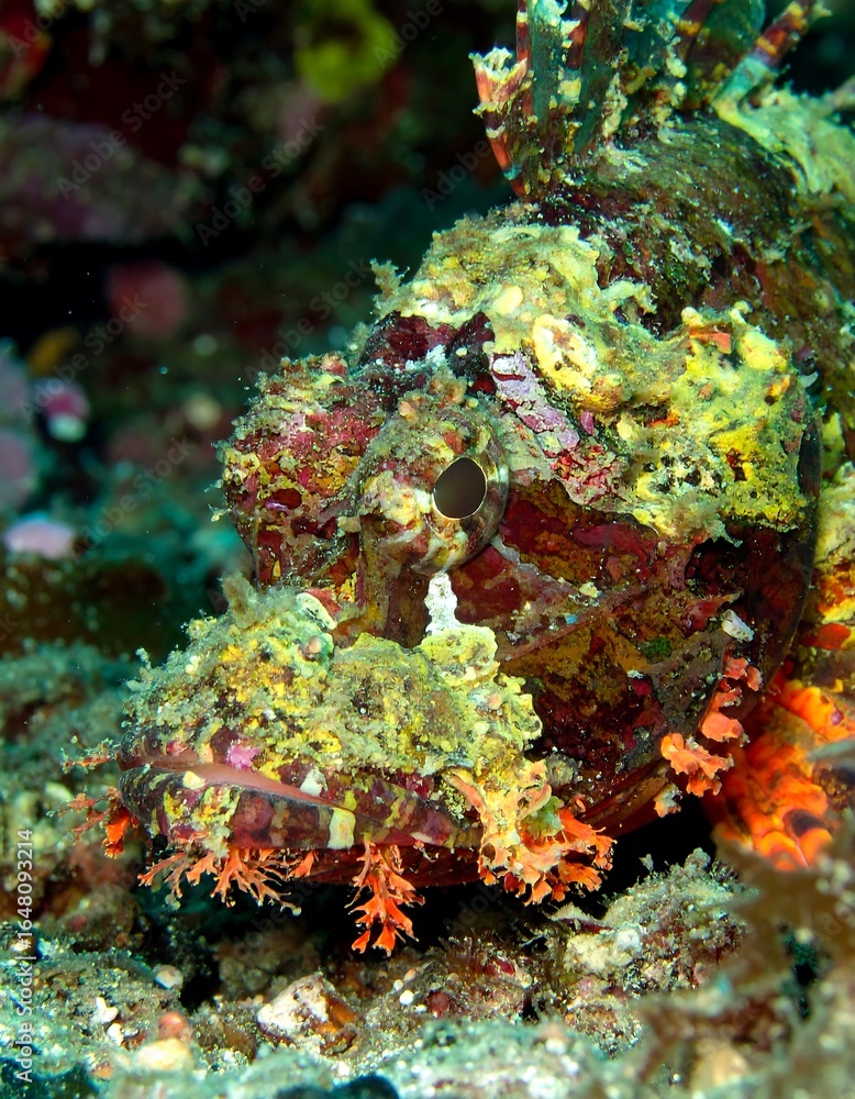 Naklejka premium Close-up of a colorful fish (1)