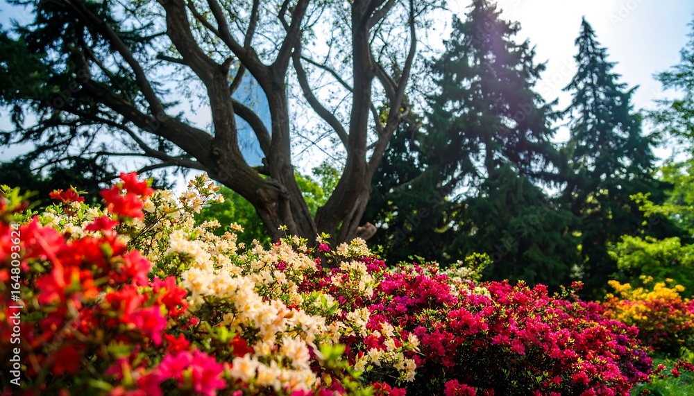 Naklejka premium Light-blue blurred background with trees