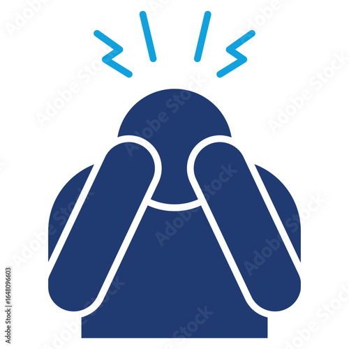 Stress Flat Blue Icon