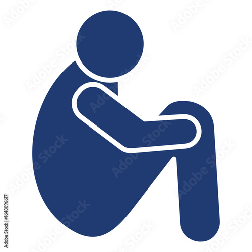 Depresi Flat Blue Icon