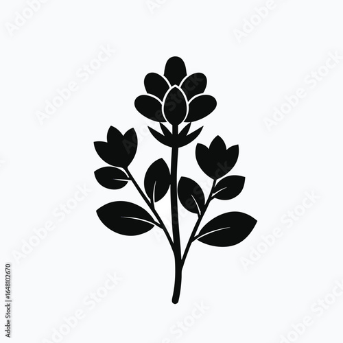 Wild indigo flower silhouette icon