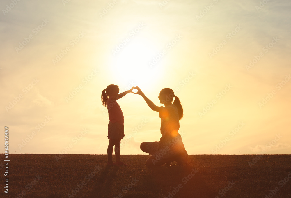 Fototapeta premium Happy parent child relationship family love concept