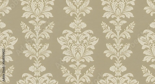 Elegant cream beige damask pattern design