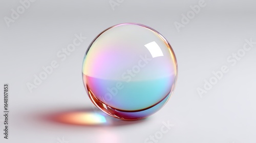 Wallpaper Mural Clear glass ball with a rainbow reflection on it Torontodigital.ca