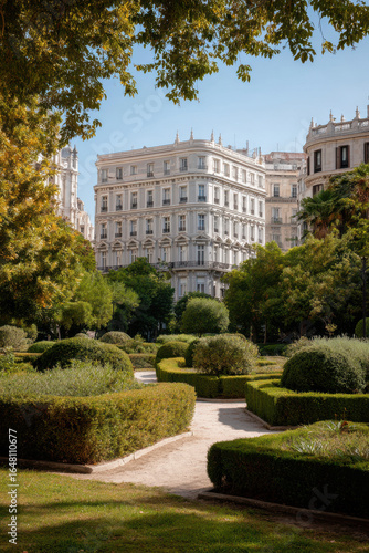 picturesque view of madrid stunning squares on crisp autumn day unspoiled by human presence