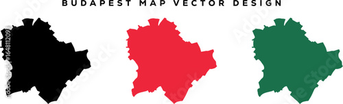 Photography Budapest Hungary Map Vector Illustration | Detailed City Travel Guide Design