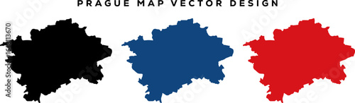 Prague Czech Republic Map Vector Illustration | Detailed City Travel Guide Design