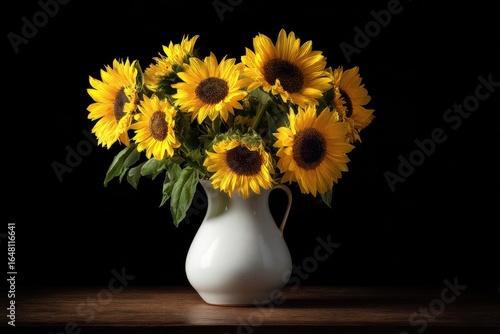 Wallpaper Mural Vase with yellow sunflower arrangement Torontodigital.ca