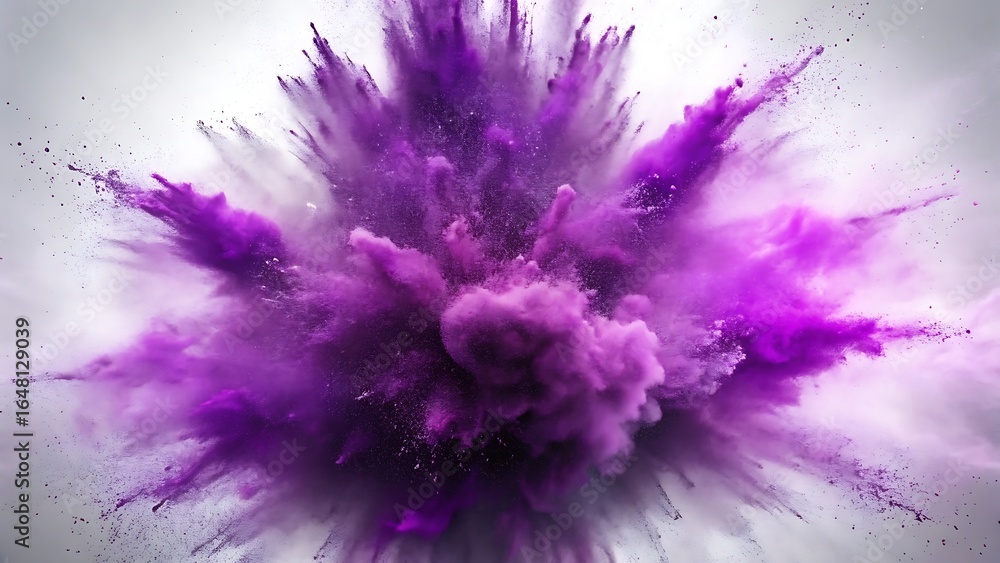 Obraz premium Abstract Purple and White Powder Explosion: Dynamic, Energetic, Artistic Stock Photo