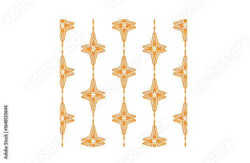 Captivating orange floral damask pattern seamless background for elegant textile and wallpaper design projects