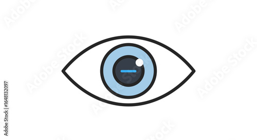 Eye Icon Simple, Minimalist Design for Vision, Visibility, and Focus