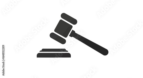 Symbolic Illustration of a Gavel Representing Justice, Law, and Authority in Legal Proceedings and Decision-Making