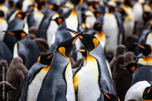 Foto king penguin couple in South Georgia