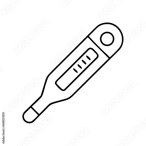 Vector thermometer icon depicting temperature measurement