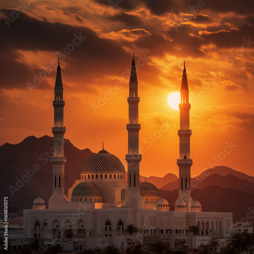 Mosque at sunset