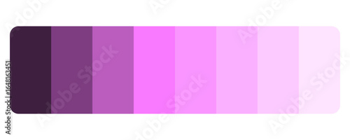 Purple gradient color palette. Tones of pink shades. Smooth transition Vector. Elegant decorative background.