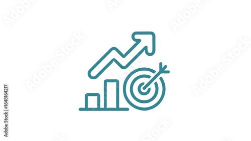 A simple illustration depicting business growth and success.