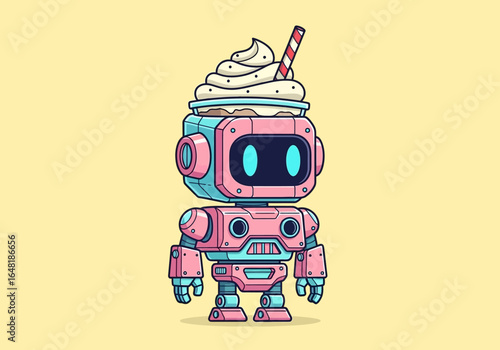 Cute Mecha Food Character A Sweet Robot Companion
