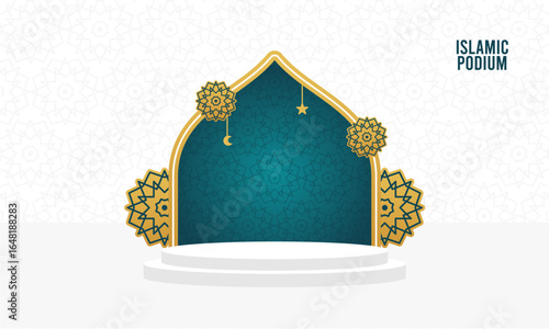 Ornamental Podium Arch Stage Banner