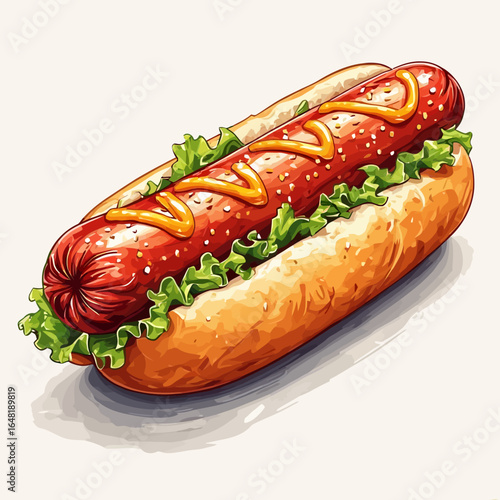 Very Delicious Hotdog design very cool