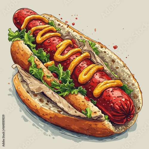 Very Delicious Hotdog design very cool