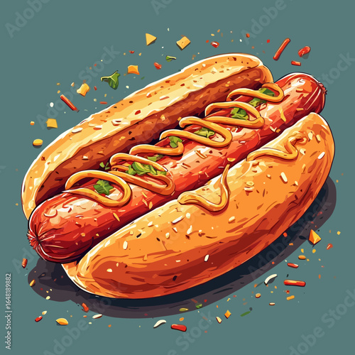 Very Delicious Hotdog design very cool
